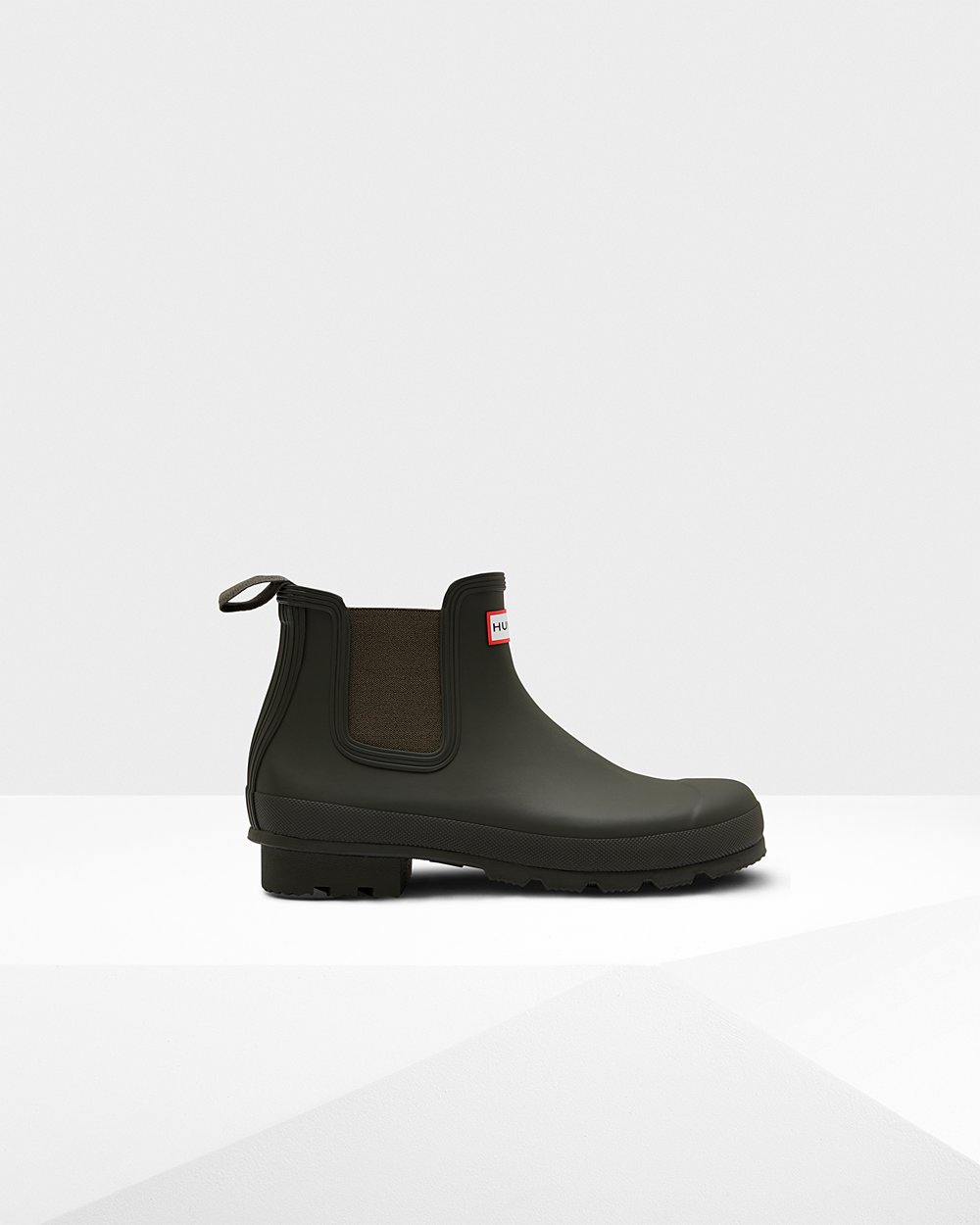 Chelsea Boots Herr - Hunter Original - Mörk Olivgröna - 139620-LOD